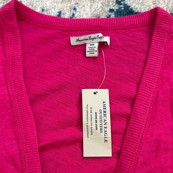 American Eagle Outfitters Fuchsia Cardigan Sweater NWT - Picture 2 of 6